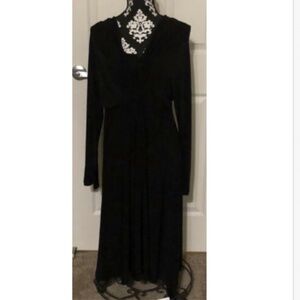 Lane Bryant Stretchy long sleeve black dress NWT